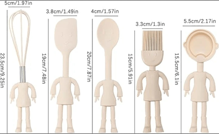 5 Pieces Human Shaped Baking Tools Set