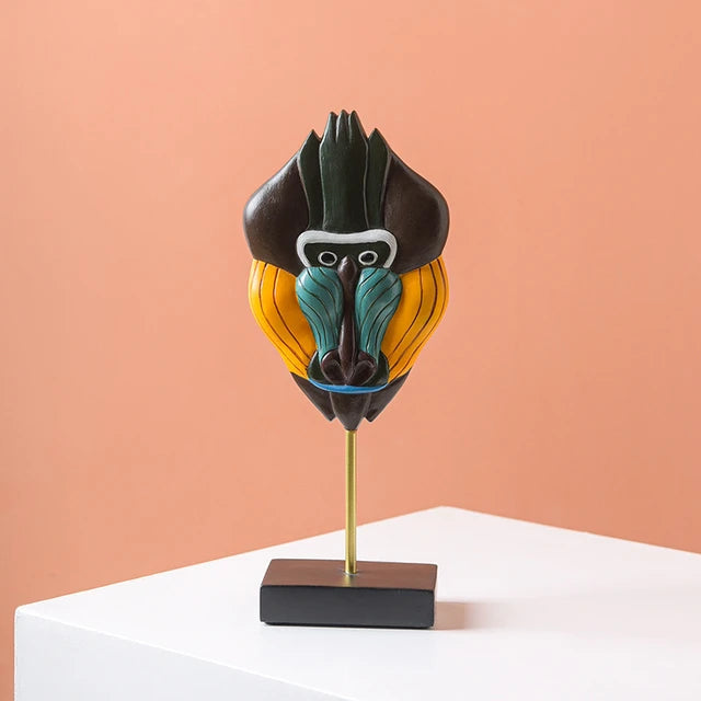 Abstract Resin  Face Statue