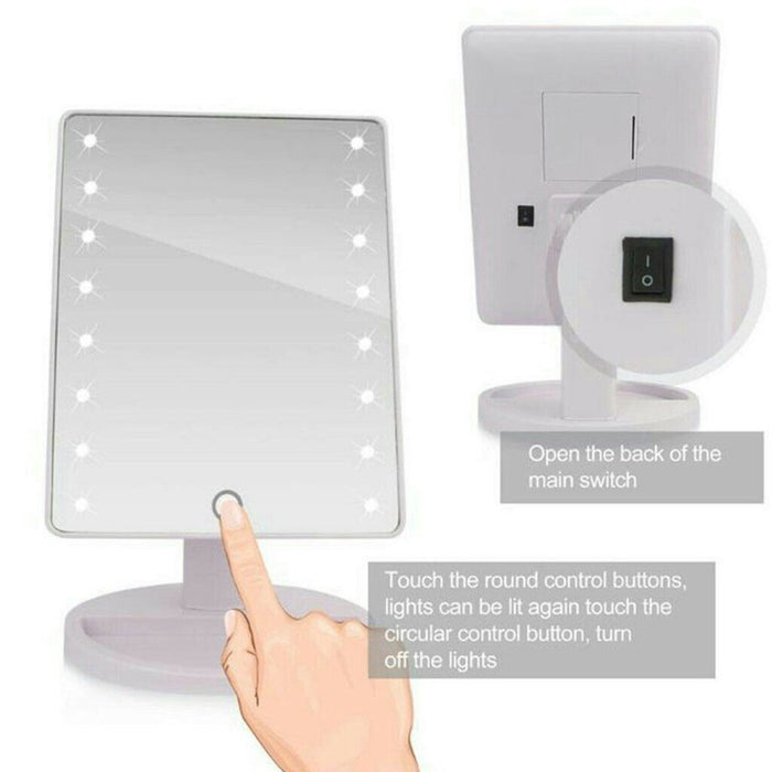 Led Makeup Mirror With Stand