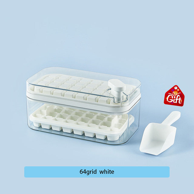 Easy Release Ice Cube Tray with Lid and Bin