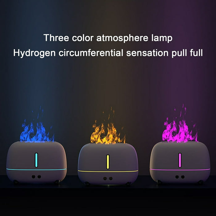 Flame Aroma Diffuser with 3 Colors Light