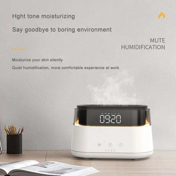 Flame Aroma Diffuser with Digital Clock