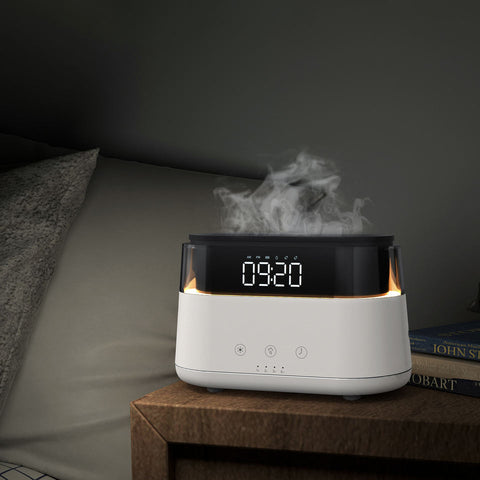 Flame Aroma Diffuser with Digital Clock