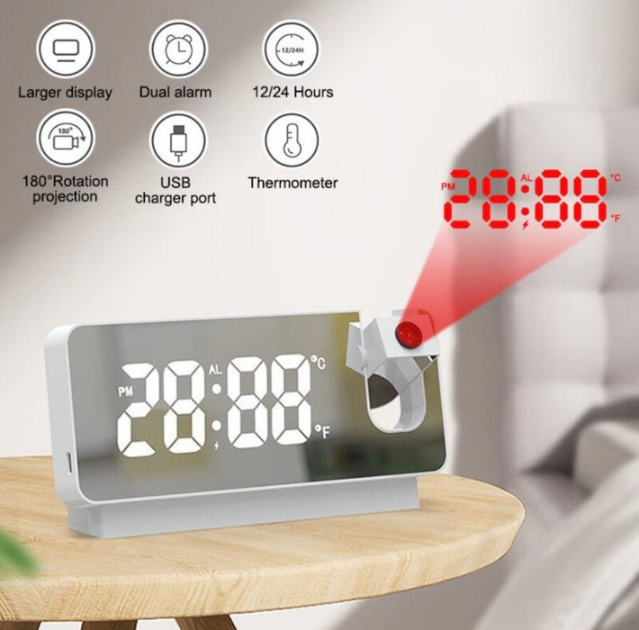 Led Projection  Alarm Clock