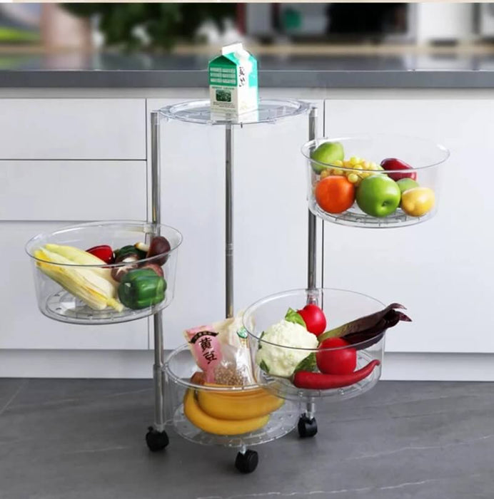 Plexi Movable Storage  Rack