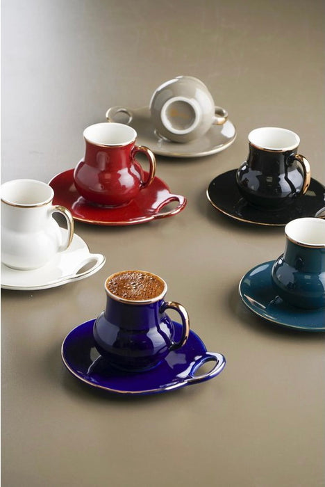 Porcelain Coffee Cups Set of 6