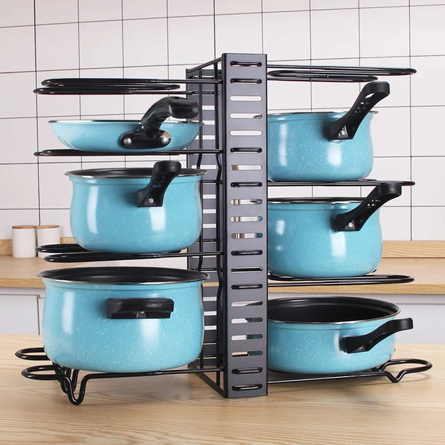 Adjustable Pan  Storage Rack